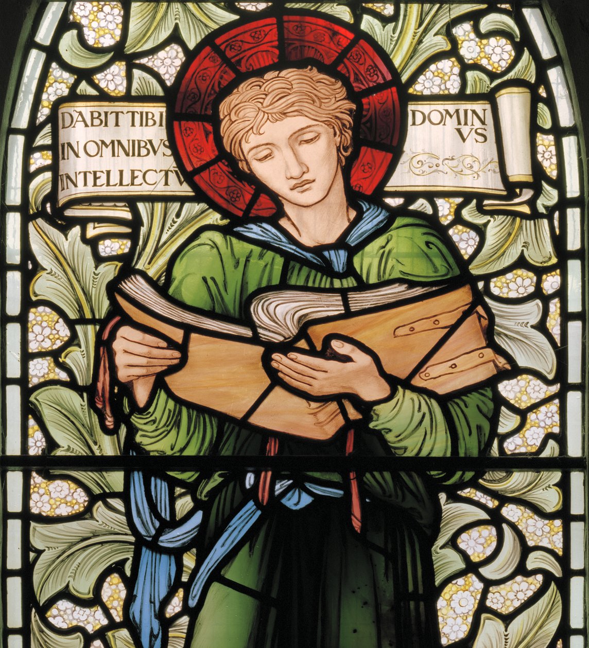 Wilden ، All Saints ، Morris & Co. ، Edward Burne-Jones ، John Henry Dearle (1859-1932) ، تيموثي ، التفاصيل ، 1902-1914 ، لويزا ، ألفريد ، The Baldwins ، رئيس الوزراء ، الميثودي ، Worcestershire ، Arts & Crafts ، بواسطة إدوارد كولي وديلي بيرن جونز