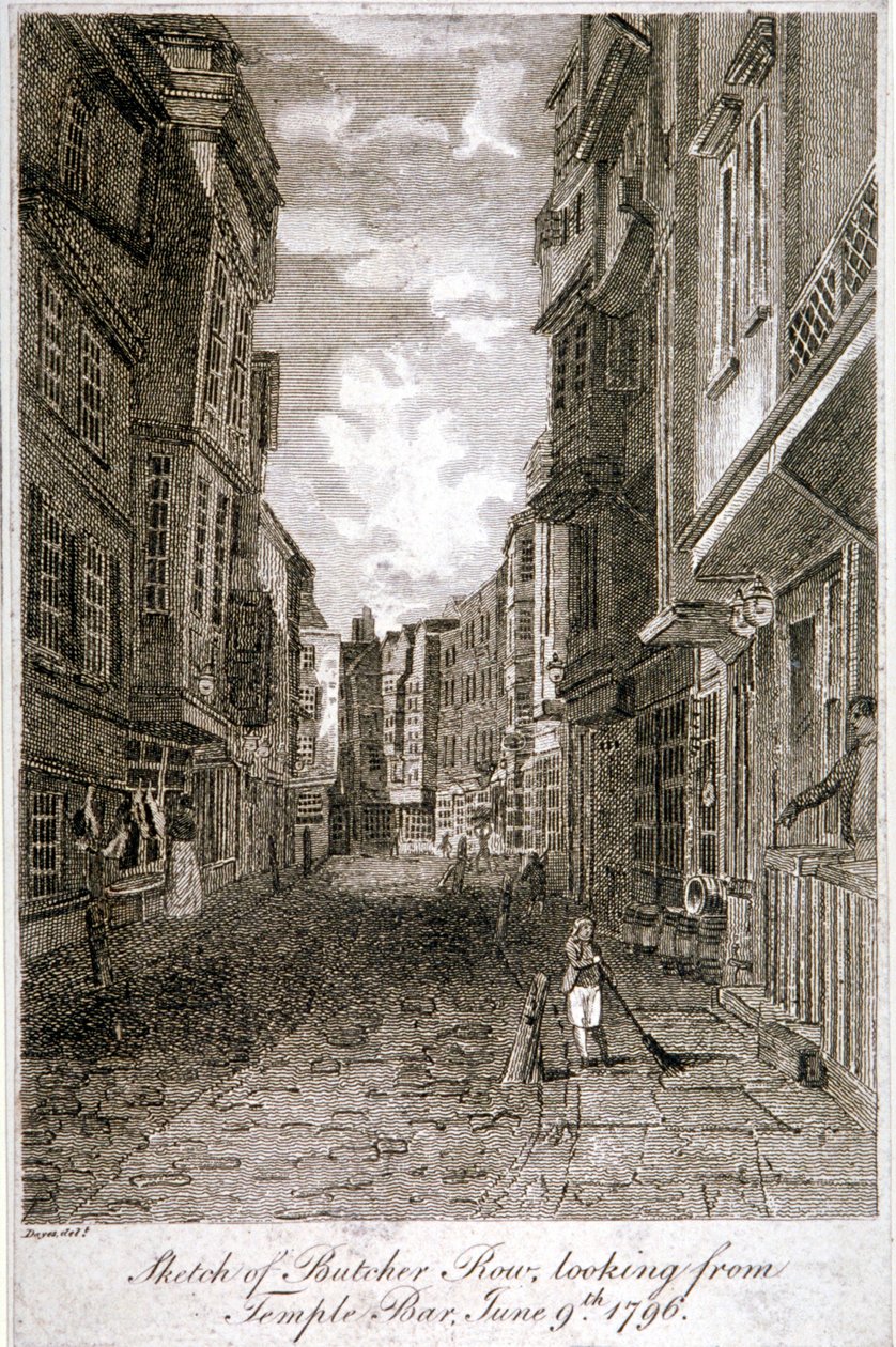 جزار رو ، وستمنستر ، لندن ، 1796. بواسطة إدوارد دايز