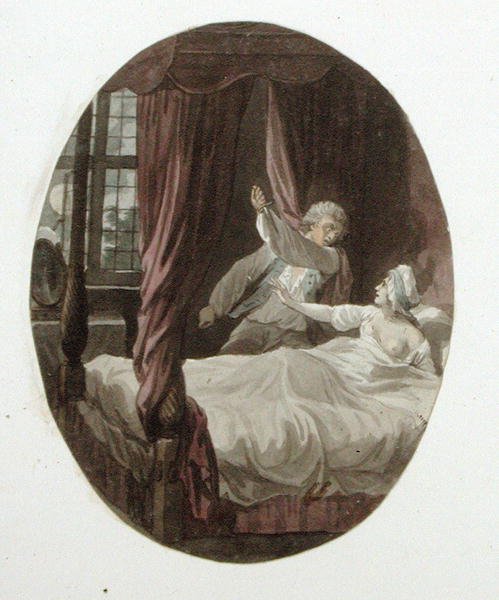 The Intruder ، رسم توضيحي لـ "The Spectator" ، حوالي عام 1810 (ألوان مائية على ورق) بواسطة إدوارد فرانسيس بورني