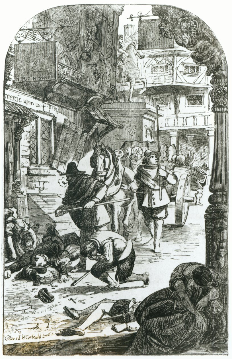 الطاعون العظيم في لندن عام 1665 بواسطة إدوارد هنري كوربولد