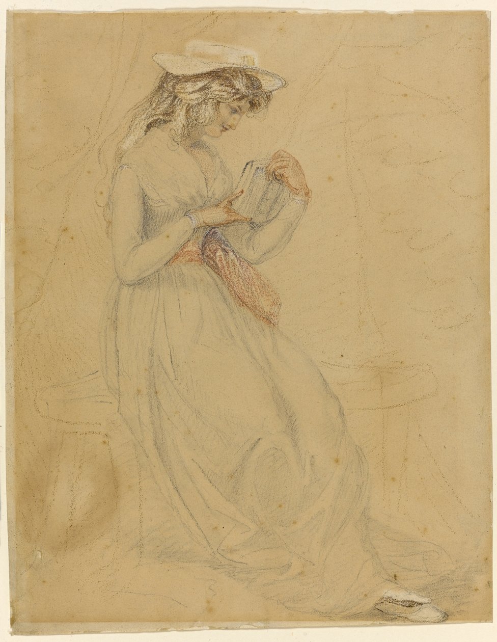 رسم توضيحي لجورج واشنطن جونز: هدية عيد الميلاد التي ظهرت في التسول ، 1903 (فحم ، غسيل وأبيض صيني على ورق) بواسطة إدوارد هنري بوتاست