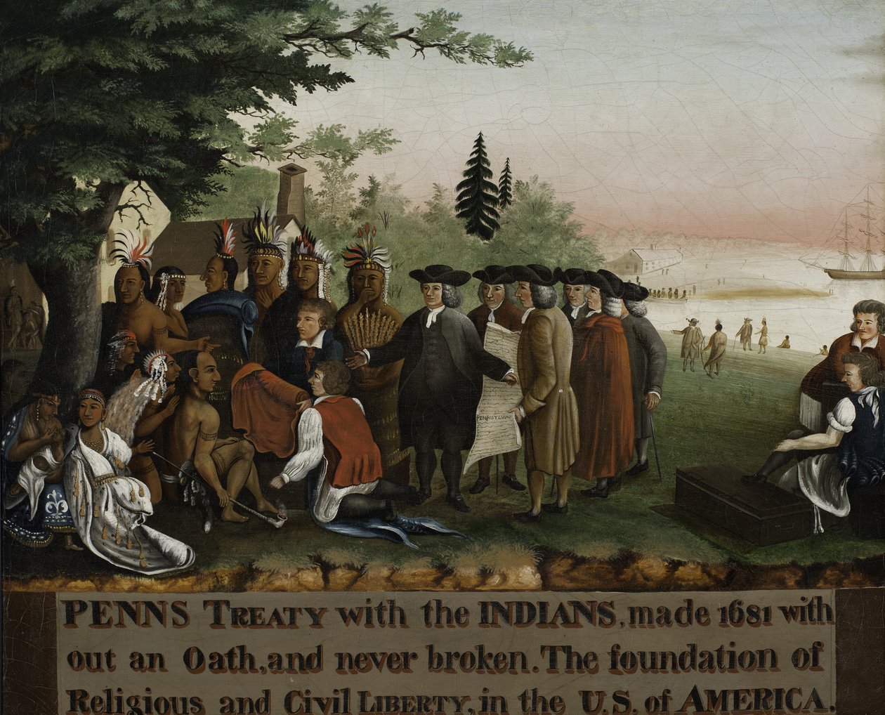 معاهدة بينس مع الهنود ، 1840-1845 بواسطة إدوارد هيكس