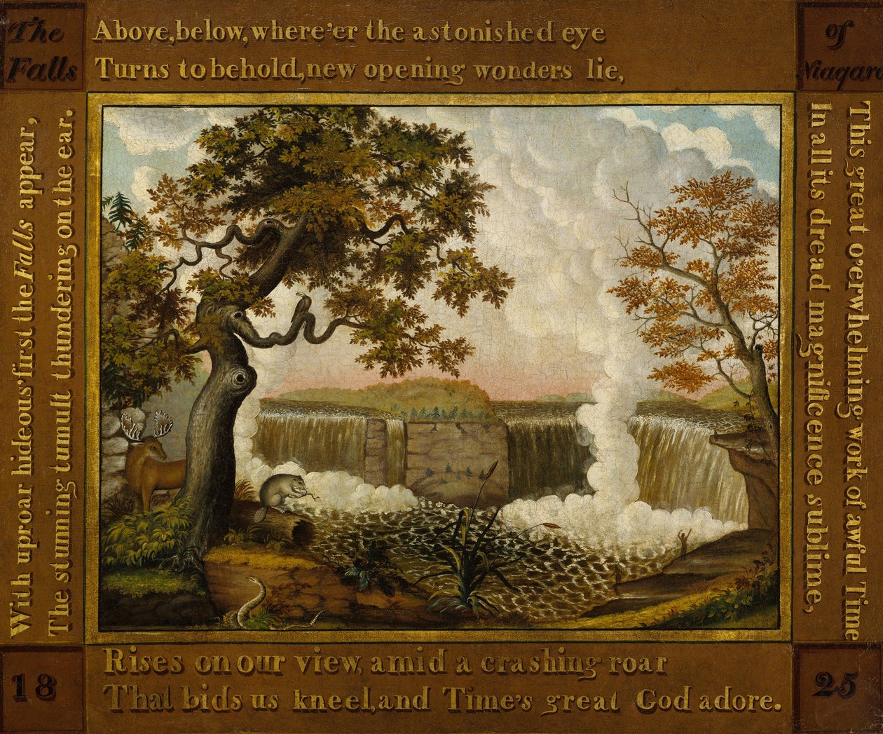 شلالات نياجرا ، c.1825 بواسطة إدوارد هيكس