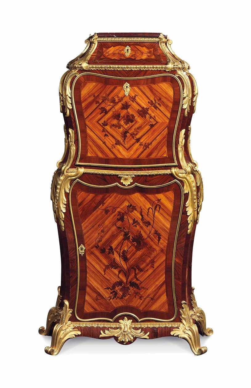 Petit secretaire a abattant ، حوالي 1860 (Ormolu with kingwood ، tulipwood & amaranth marquetry) بواسطة إدوارد هولمز بالدوك