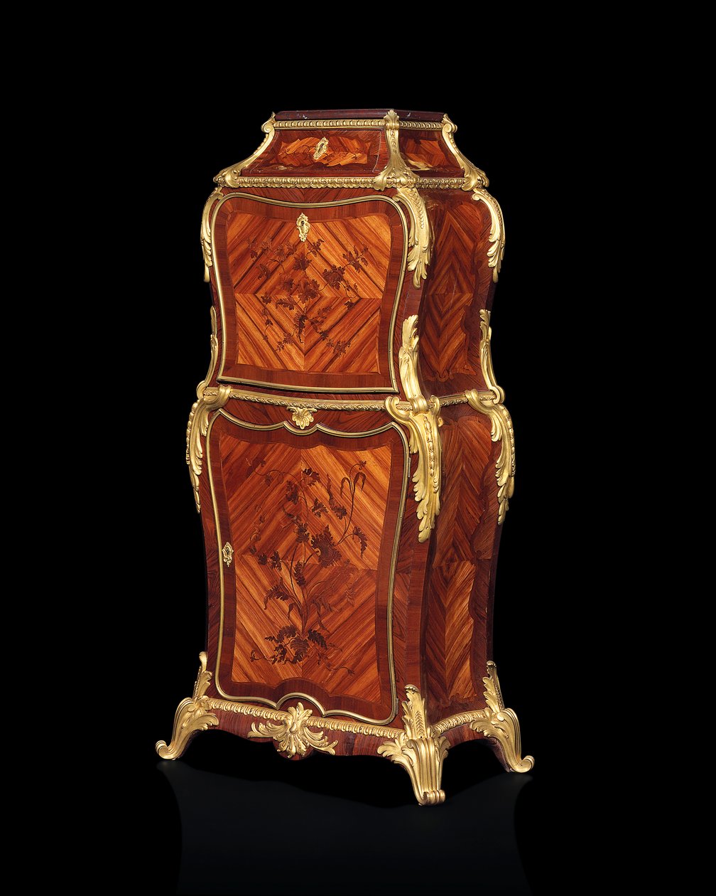 Petit secretaire a abattant ، حوالي 1860 (Ormolu with kingwood ، tulipwood & amaranth marquetry) بواسطة إدوارد هولمز بالدوك