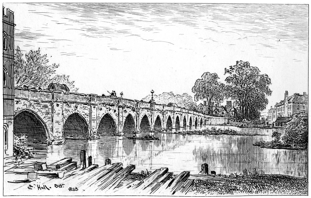 جسر ستراتفورد ، ستراتفورد أبون آفون ، وارويكشاير ، 1885. بواسطة إدوارد هال