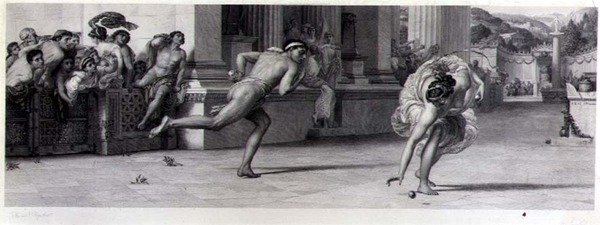 سباق أتالانتا ، نقش بواسطة حانة جان إف جوبير (1810-1884). بواسطة جمعية الفنون الجميلة بواسطة إدوارد جون (بعد) بوينتر