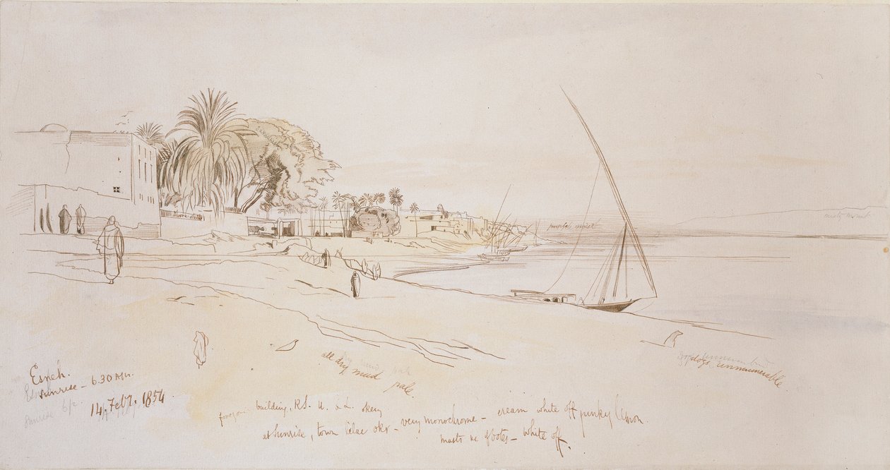 اسنه ، مصر ، 1854 بواسطة إدوارد لير