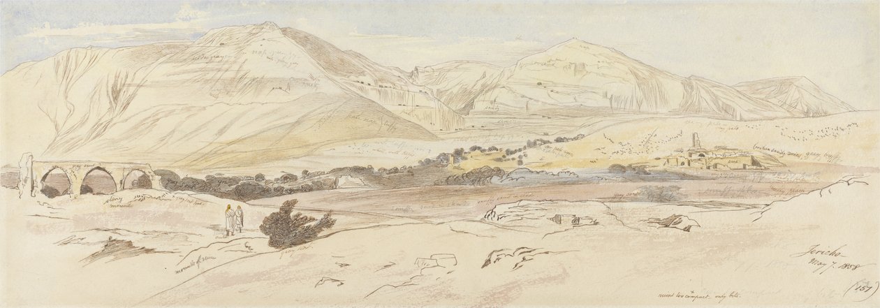 أريحا ، 7 مايو 1858 (157) ، 1858 (مرحاض وقلم وحبر على ورق) بواسطة إدوارد لير