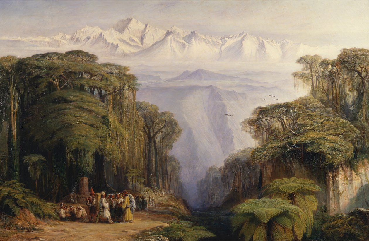كانغشنجون من دارجيلنغ ، الهند ، 1879. بواسطة إدوارد لير