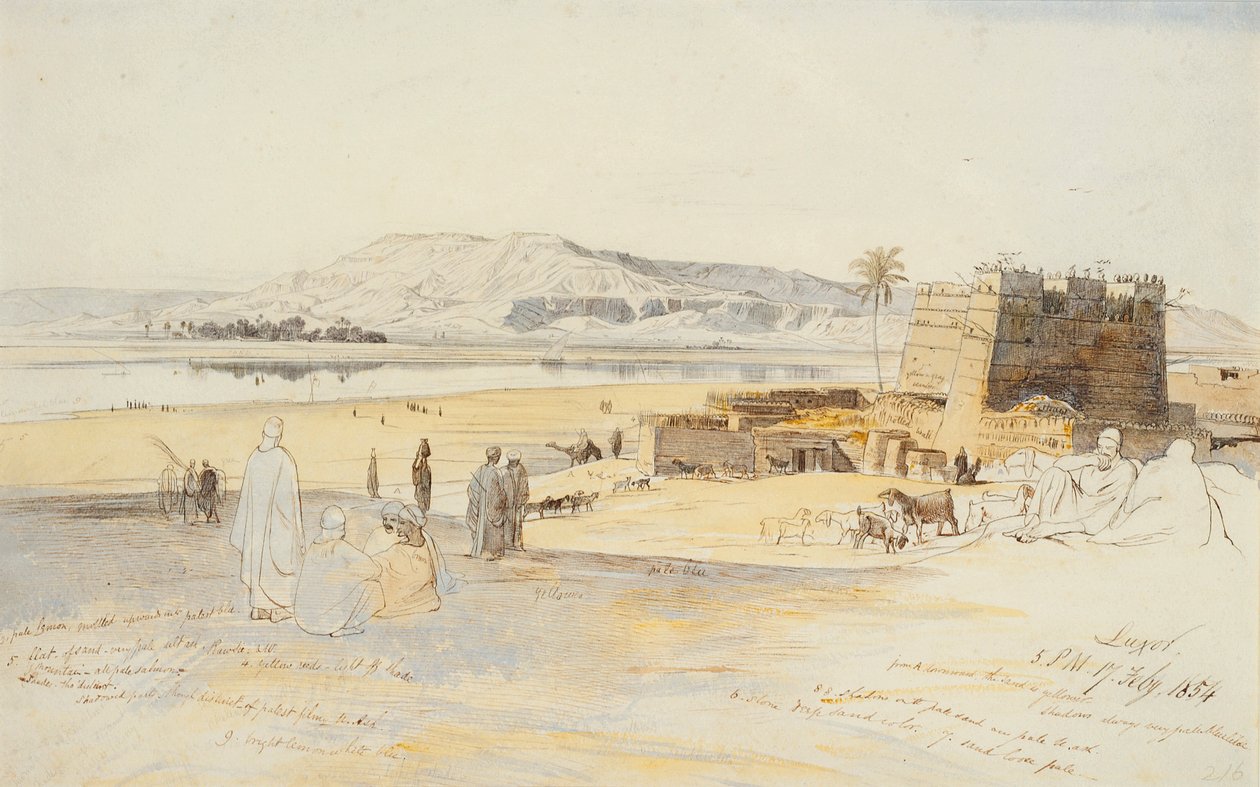 الأقصر ، 17 فبراير 1854 بواسطة إدوارد لير