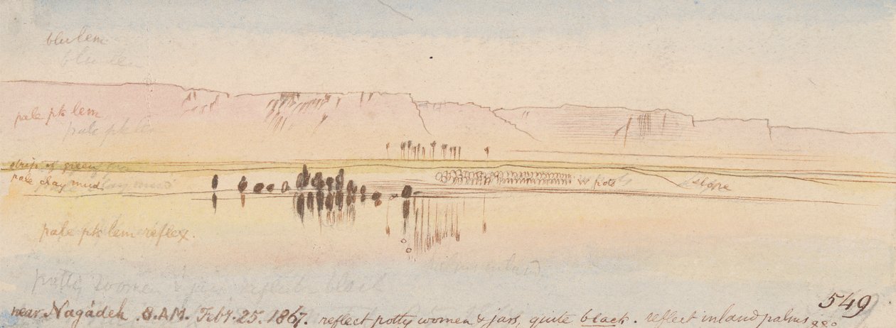 بالقرب من Negadeh 8:00 صباحًا ، 25 فبراير 1867 (549) بواسطة إدوارد لير