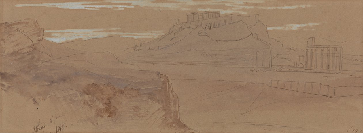 رسومات تخطيطية لأثينا بواسطة إدوارد لير