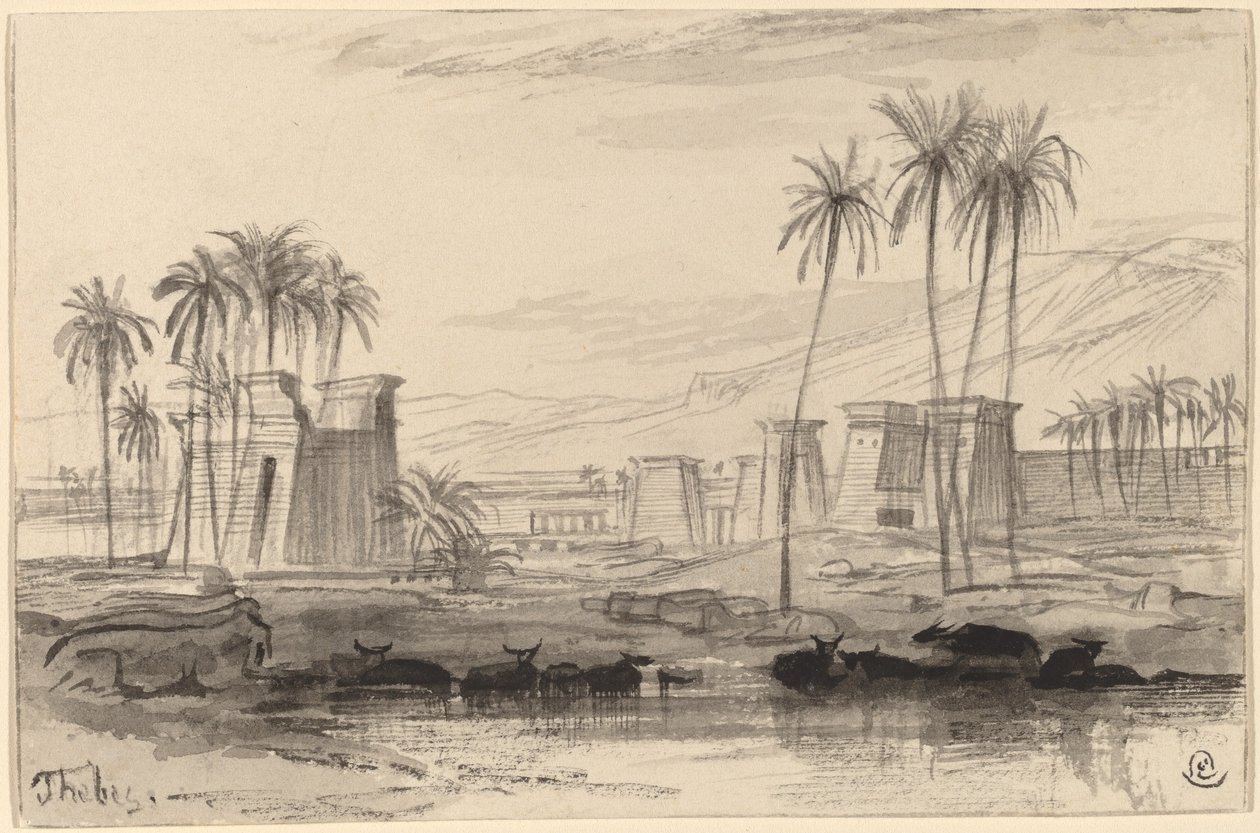 طيبة ، 18841885. بواسطة إدوارد لير