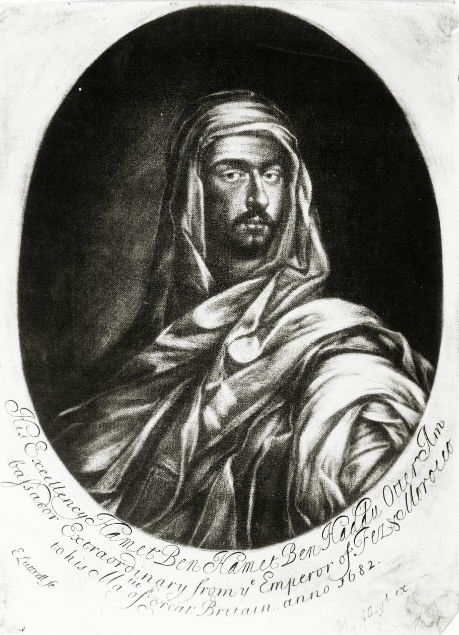 معالي حمت بن حمية بن حدو أوتر ، نشره جون لويد ، 1682 (Mezzotint) بواسطة إدوارد لوتريل