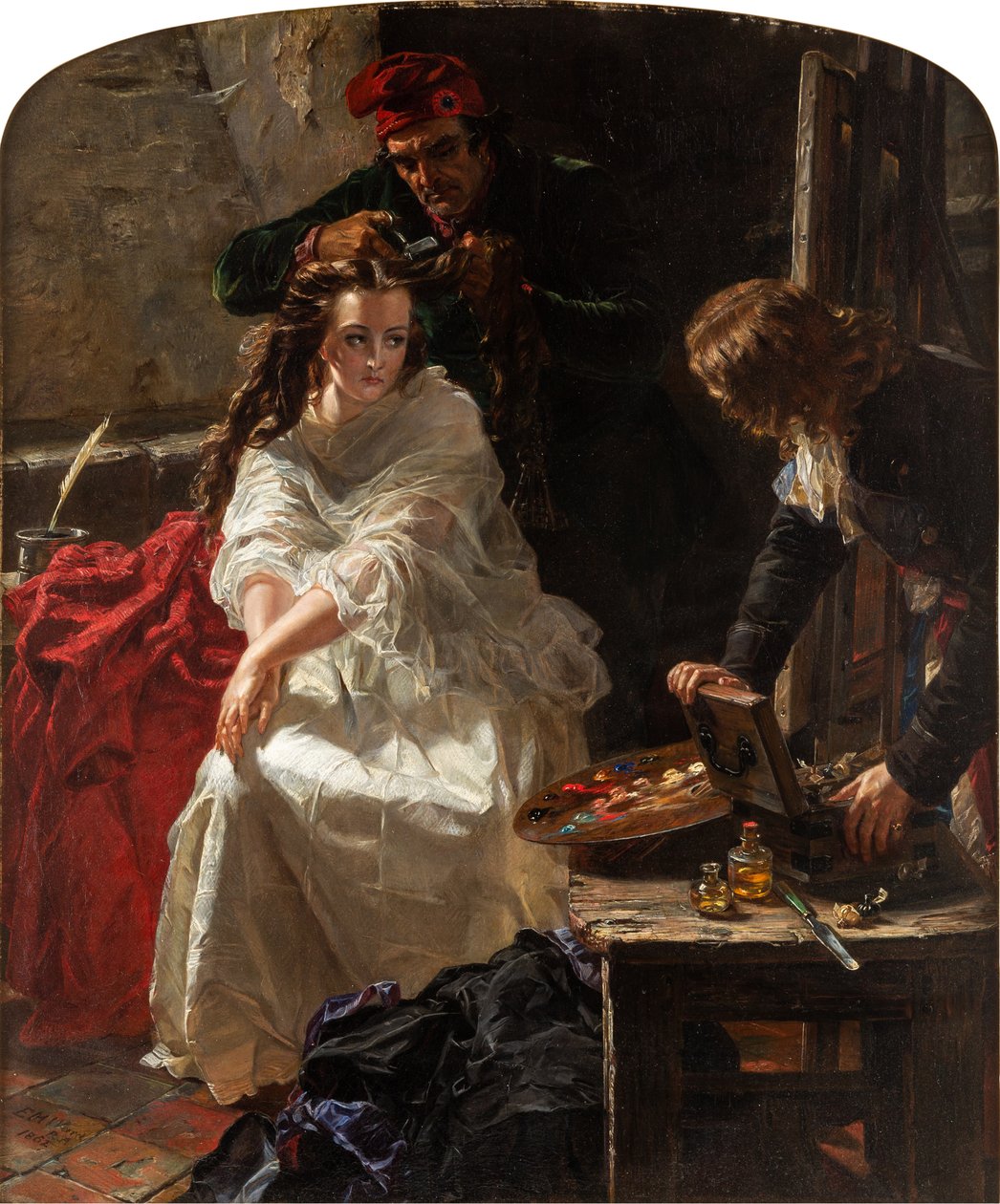 شارلوت كورداي في سجن كونسيرجيري 1862. بواسطة إدوارد ماثيو وارد