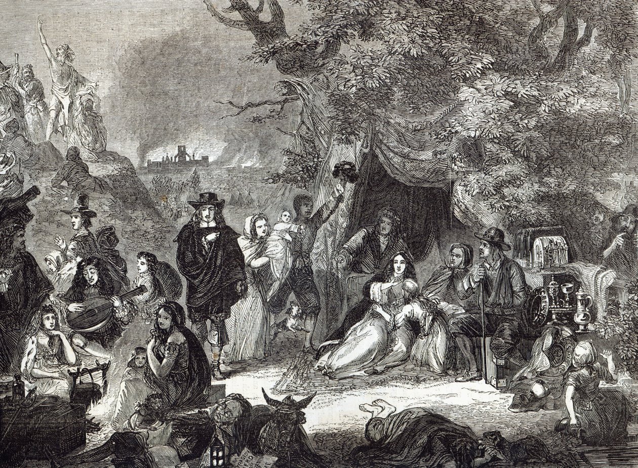 حقول Highgate أثناء حريق لندن الكبير في 1666 بواسطة إدوارد ماثيو وارد