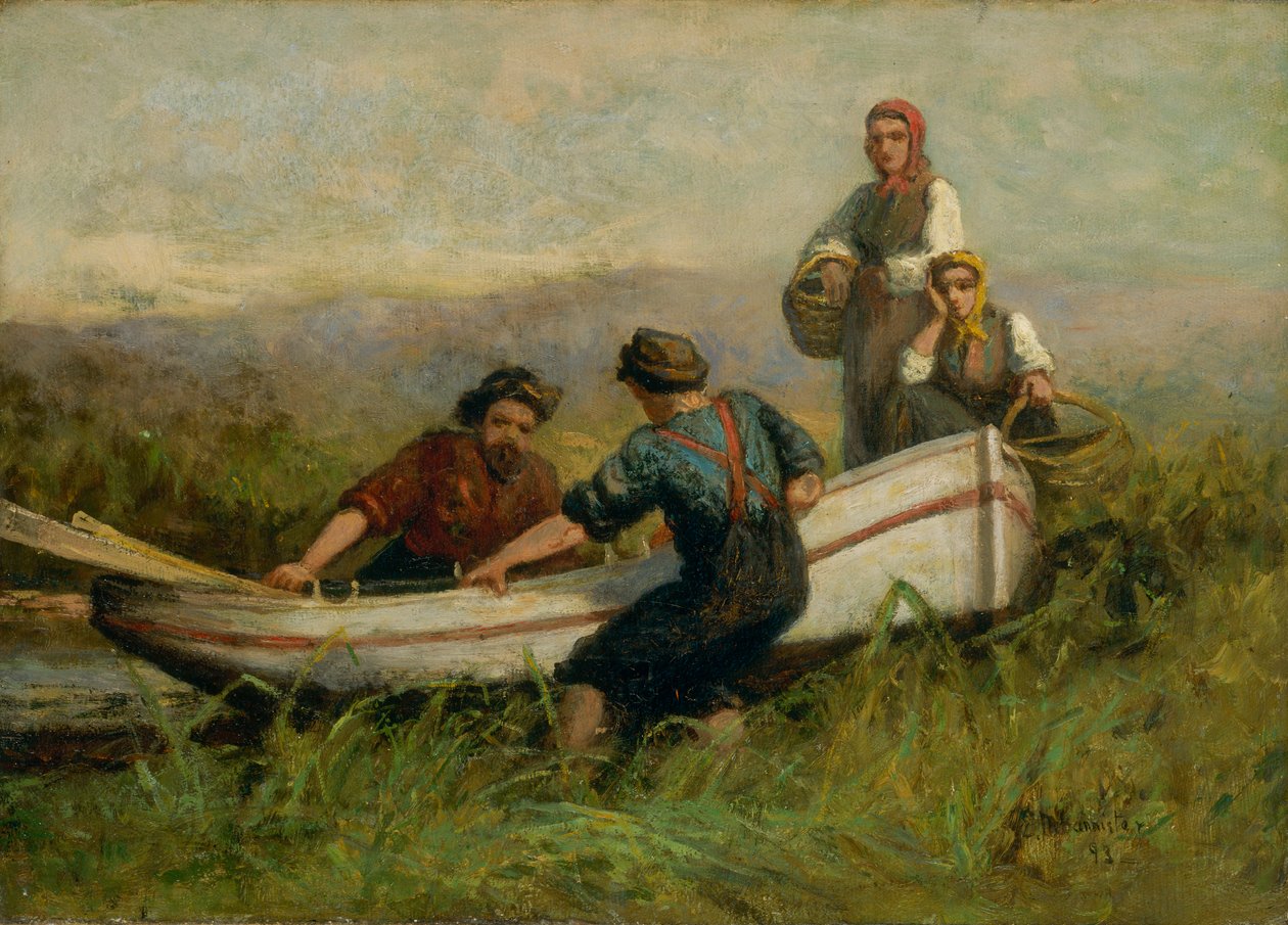 الناس بالقرب من القارب ، 1893. بواسطة إدوارد ميتشل بانيستر