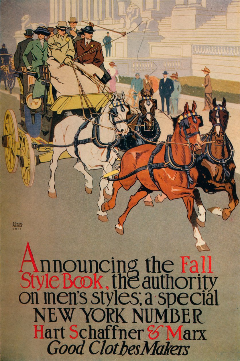 غلاف مجلة أزياء رجالي لكتاب Fall Style ، 1911 بواسطة إدوارد بينفيلد