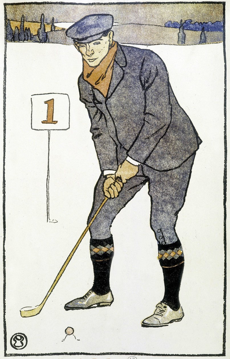 Calendar: “” Golf Calendar”” by Edward Penfield بواسطة إدوارد بينفيلد