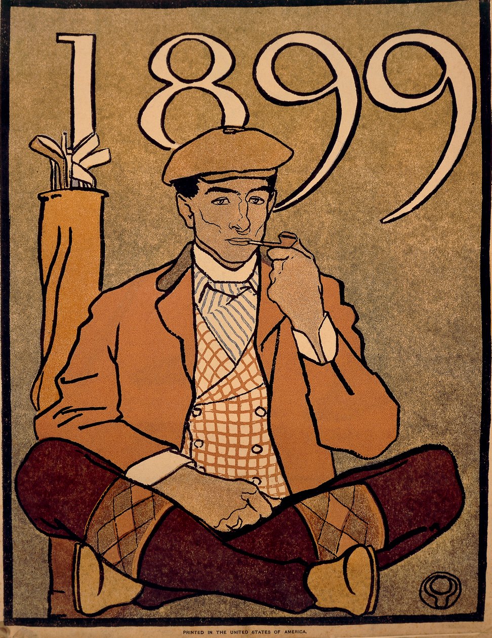 Golf Calendar, by Edward Penfield, poster بواسطة إدوارد بينفيلد