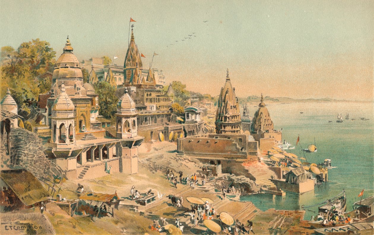 Benares على نهر الغانج ، 1892 ، 1904 بواسطة إدوارد ثيودور كومبتون