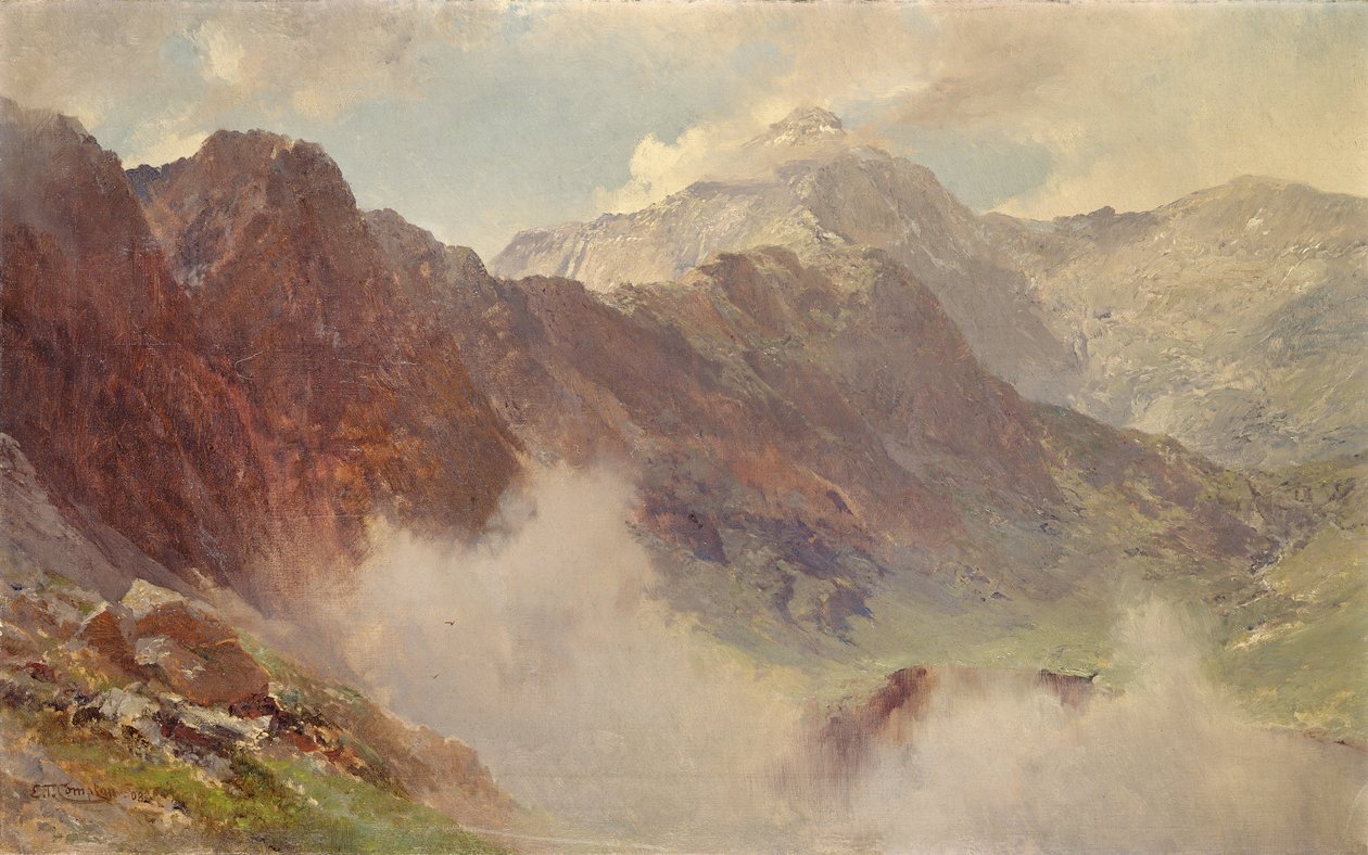The Snowdon Horseshoe ، 1908 بواسطة إدوارد ثيودور كومبتون