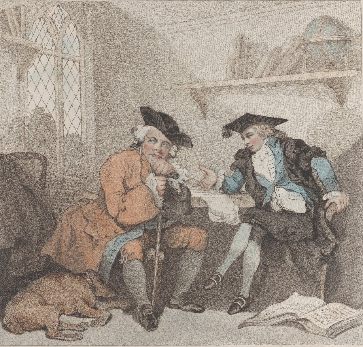 مشهد جامعي ، أو محاولة غير مثمرة على محفظة أصابع القدم المربعة القديمة ، 1 أغسطس 1787. بواسطة إدوارد ويليامز