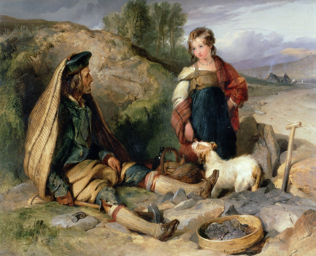 الكسارة الحجرية وابنته ، 1830 بواسطة إدوين لاندسير
