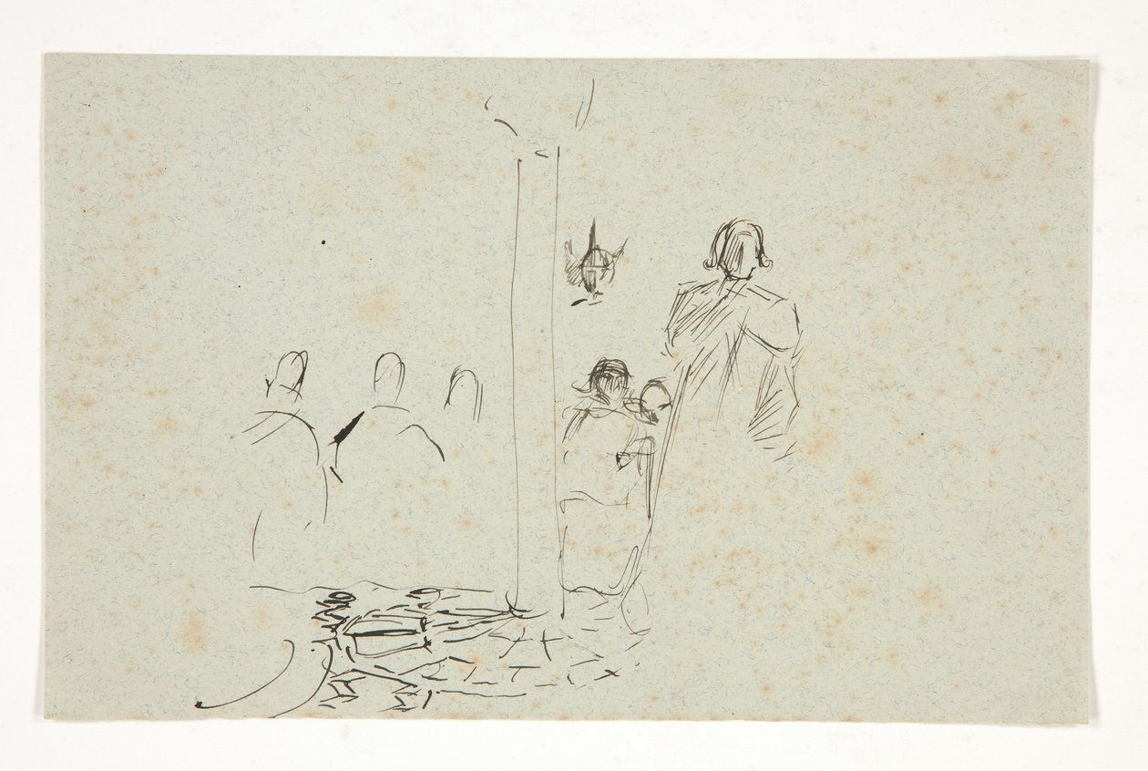 Galahad at the Castle ، دراسة عن The Quest of the Holy Grail (سلسلة من خمسة عشر لوحة لمكتبة بوسطن العامة ، اكتملت عام 1901) بواسطة إدوين أوستن أبي