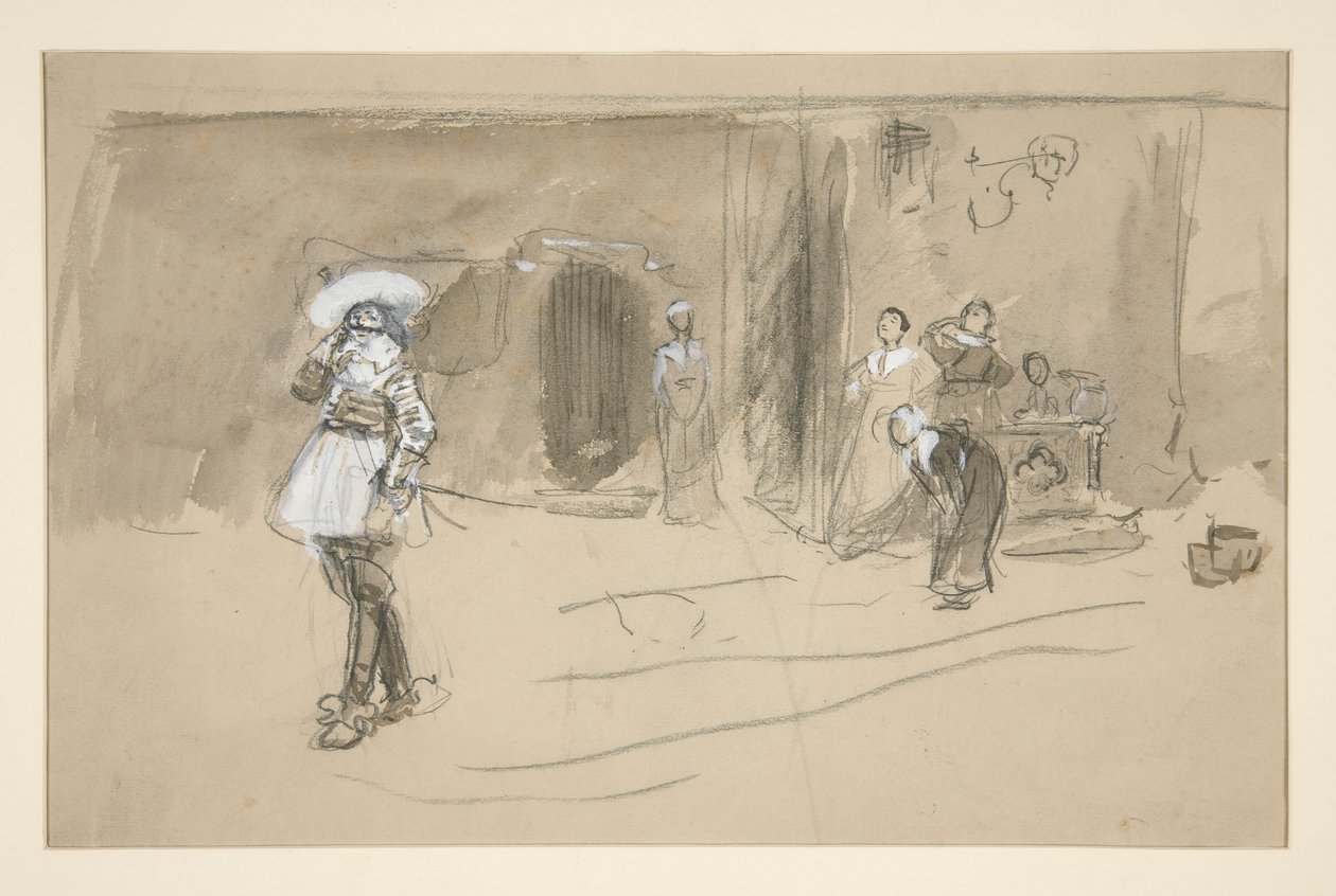 رسم تخطيطي لرسم توضيحي لمختارات من شعر روبرت هيريك (كتاب نشرته هاربر عام 1882 ، نُشر سابقًا في هاربر بواسطة إدوين أوستن أبي