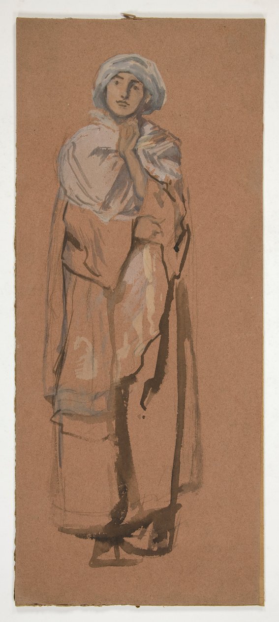 رسم تخطيطي لشخصية عمامة - رسم توضيحي غير معروف بواسطة إدوين أوستن أبي