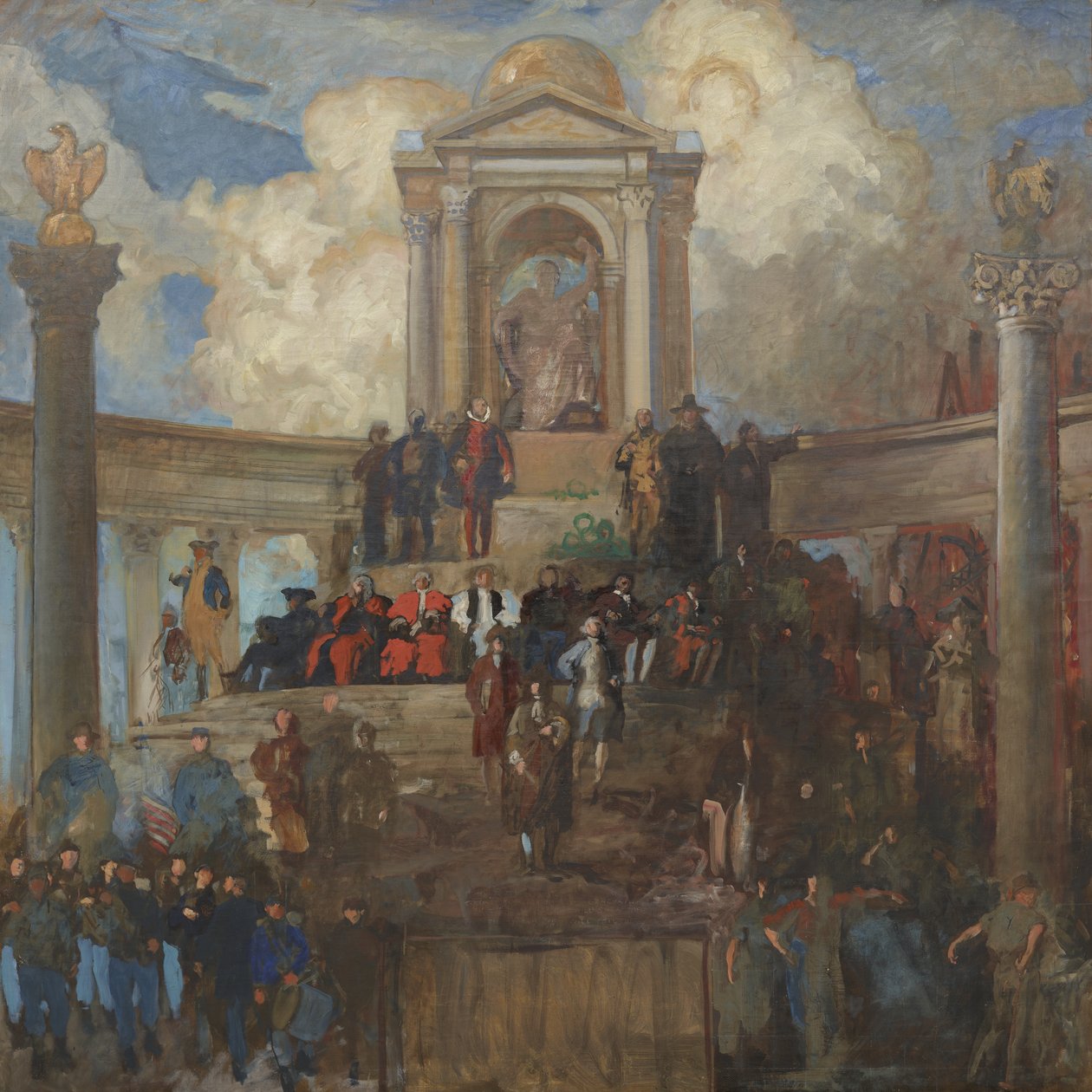 دراسة تأليه بنسلفانيا لغرفة مجلس النواب ، c.1902-11 بواسطة إدوين أوستن أبي