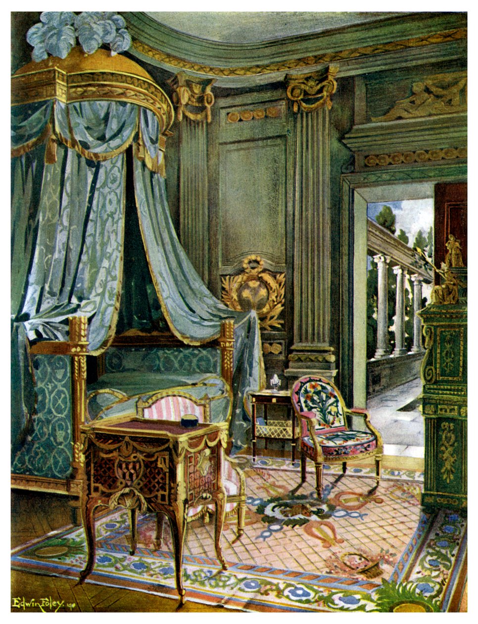غرفة نوم ، 1911-1912. بواسطة إدوين فولي