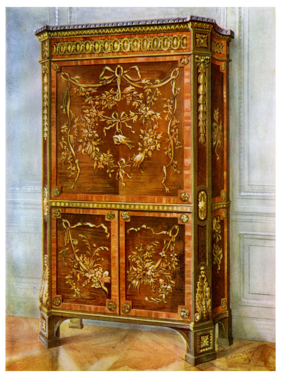 مطعمة ormolu شنت السكرتير تستقيم ، الفرنسية ، 1911-1912. بواسطة إدوين فولي