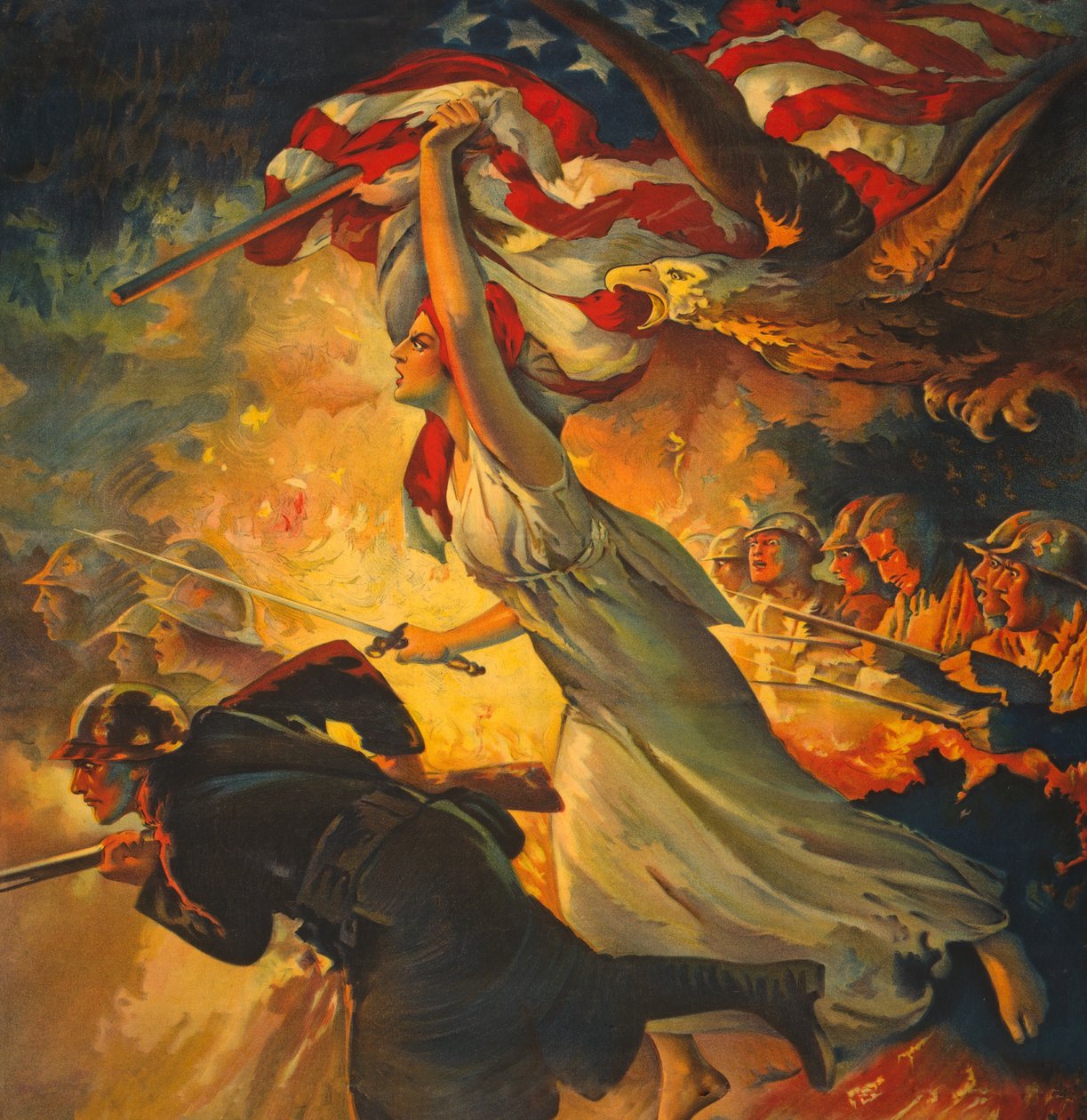 التفاصيل من Carry On! اشترى Liberty Bonds إلى Utmost الخاص بك ، نُشر في عام 1918 بواسطة إدوين هاولاند بلاشفيلد