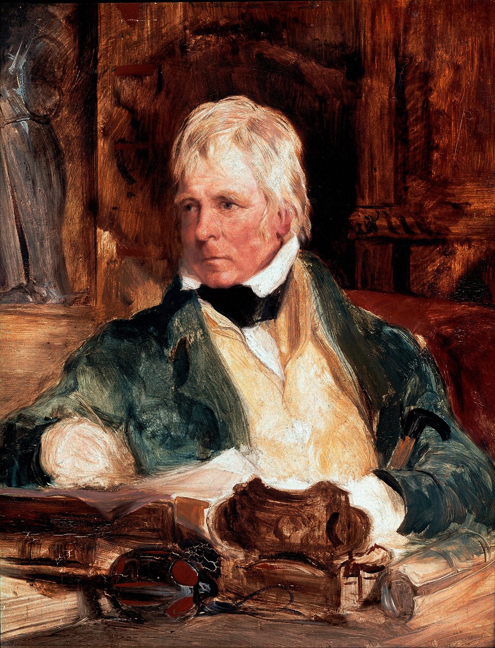 Portrait of Walter Scott (1771-1832), Scottish writer painting by Edwin Henry Landseer (1802-1873) 1824 Sun. 29.2 cm x 24.1 cm London, National Portrait Gallery بواسطة إدوين لاندسير