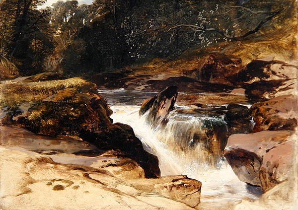 'The Pot of Gartness' ، Drymen ، Stirlingshire ، حوالي 1830 (زيت على لوح) بواسطة إدوين لاندسير