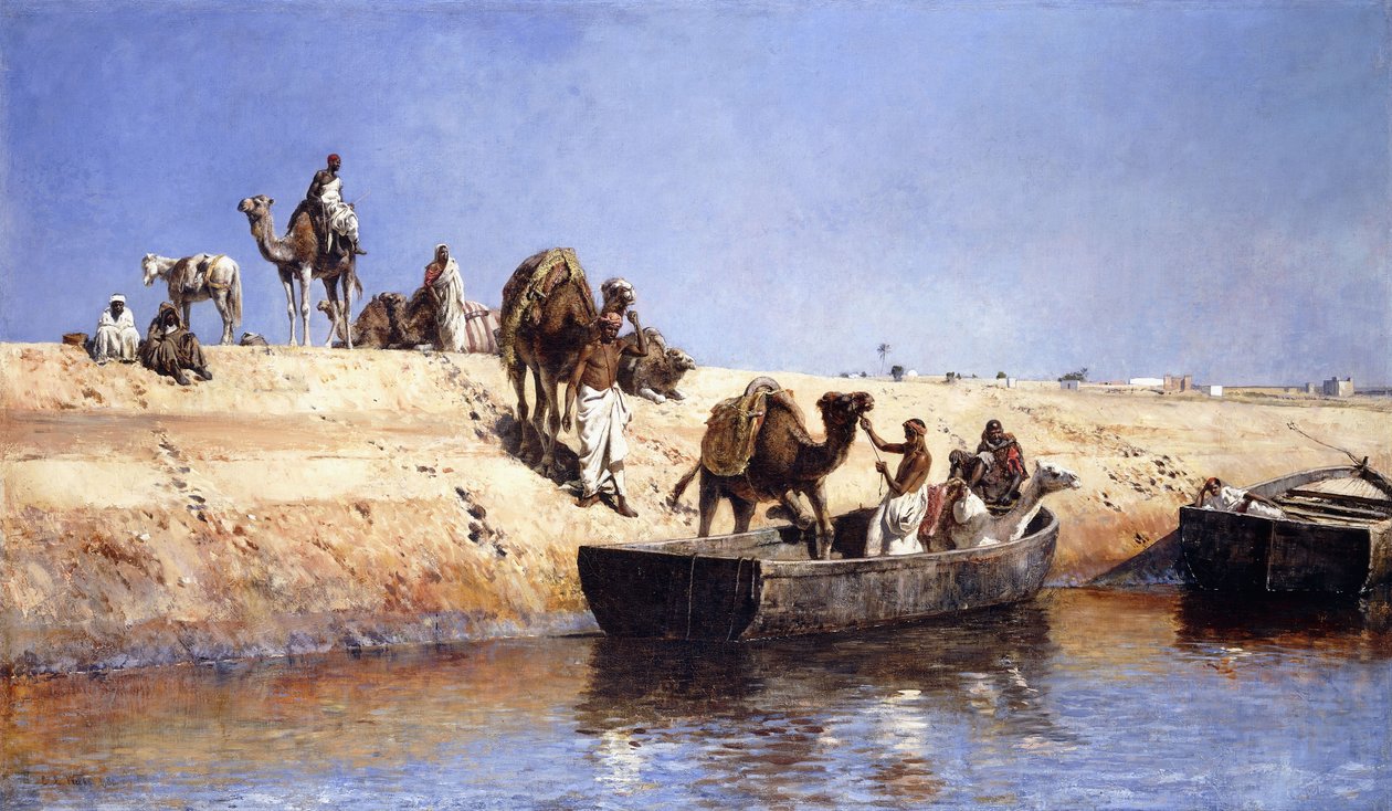 رحلة إلى الإبل على شاطئ سلا ، المغرب ، 1880 بواسطة إدوين لورد ويكس