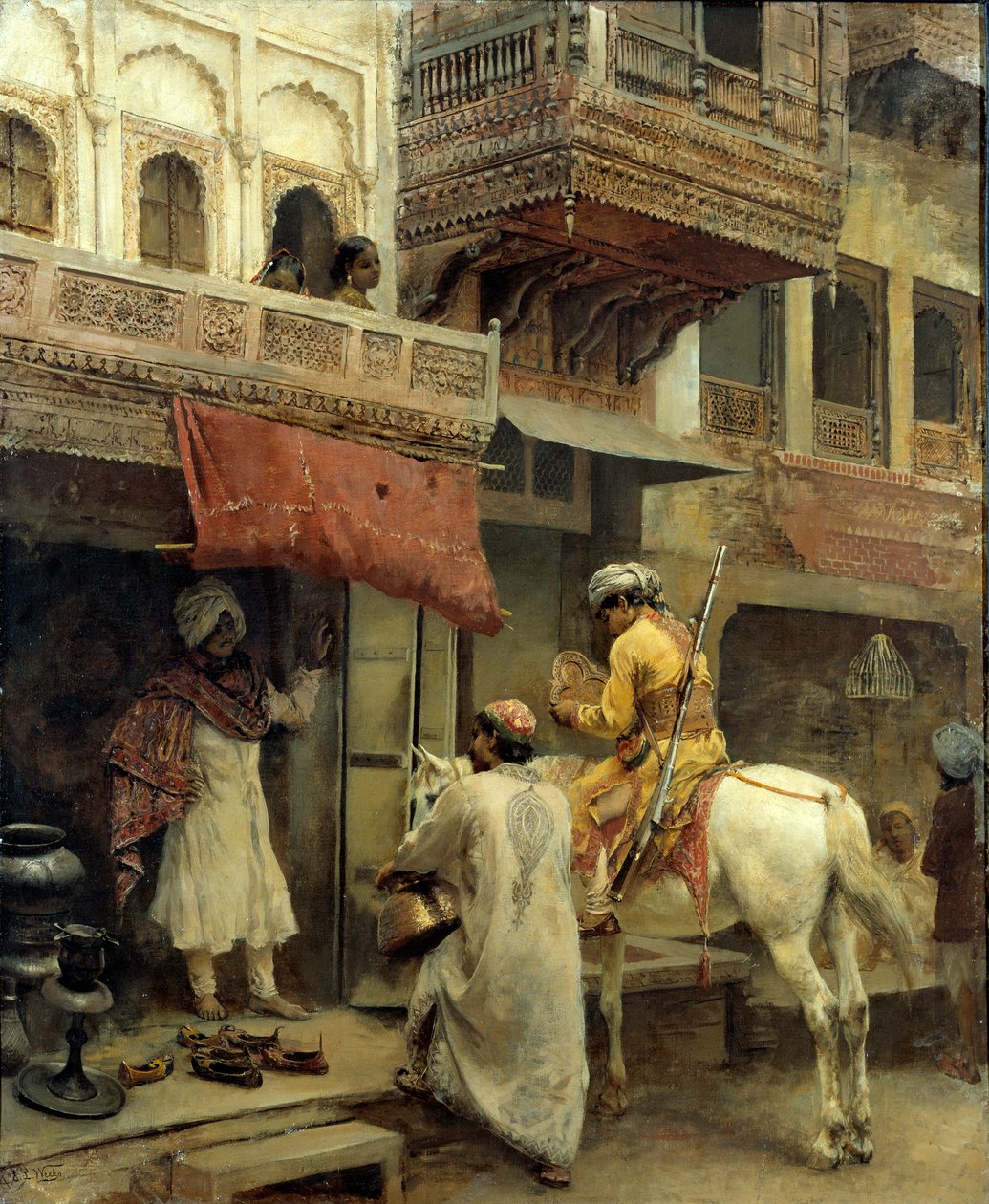 مشهد الشارع في الهند ، كاليفورنيا. 1885. بواسطة إدوين لورد ويكس