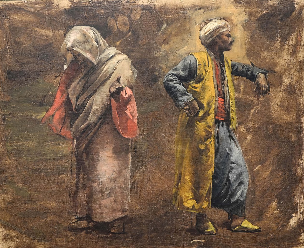 دراسة الشكلين ، كاليفورنيا. 1878. بواسطة إدوين لورد ويكس