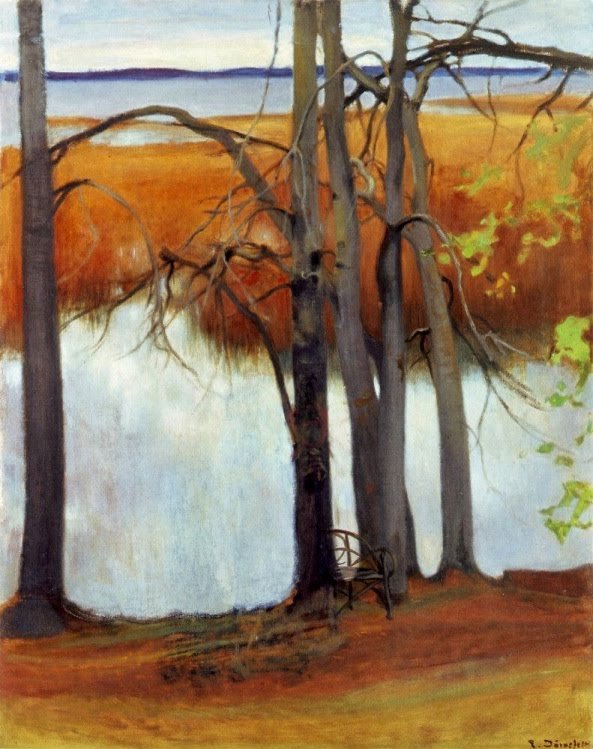 Kaislikkorantan الإنجليزية: Lake Shore with Reedsn بواسطة ييرو جارنفيلت
