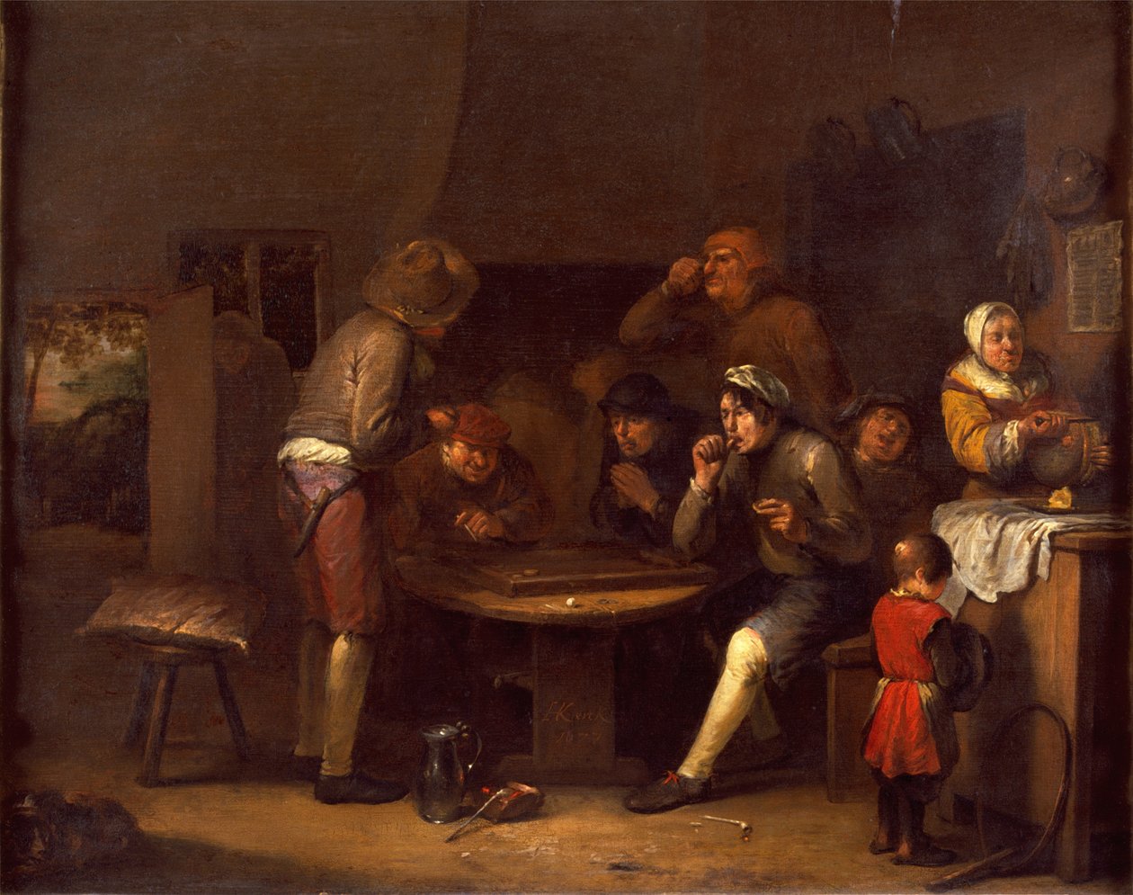 داخل مزرعة ، 1677 بواسطة Egbert van the Elder Heemskerck