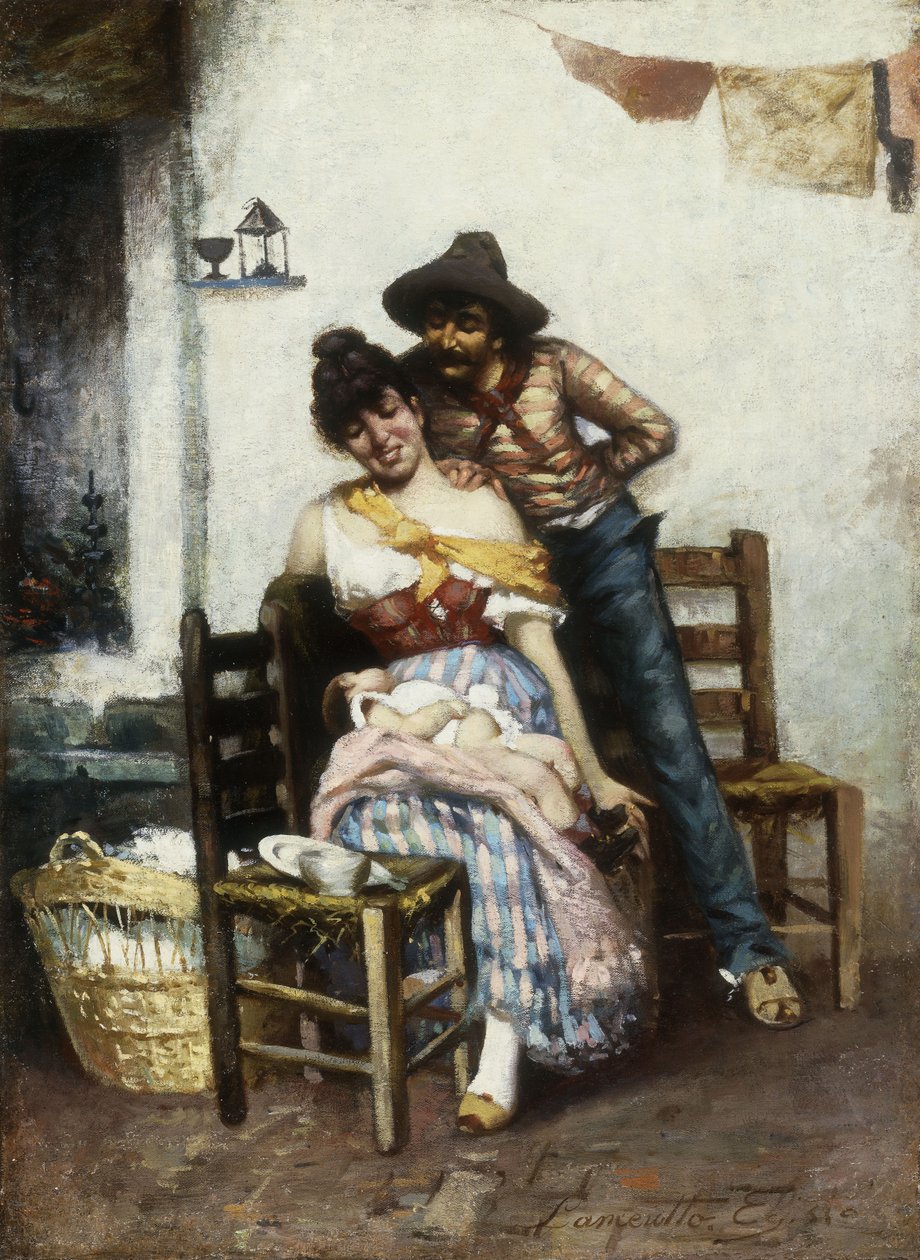 الأسرة السعيدة ، 1860 بواسطة إيجيستو لانسروتو