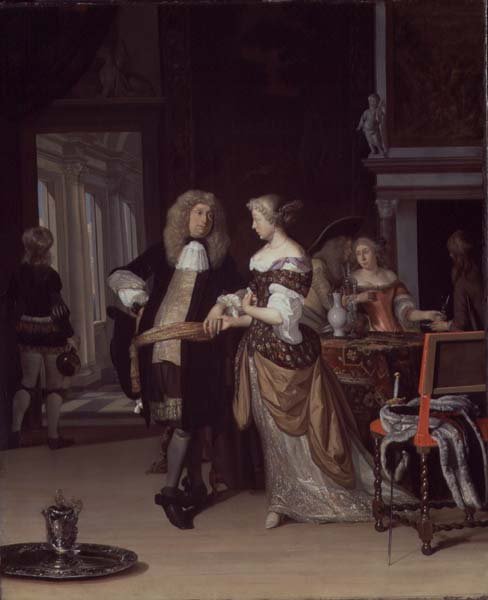 شخصيات في الداخل ، 1678 بواسطة Eglon van der Neer