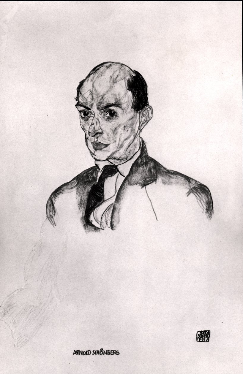 صورة لأرنولد شونبرغ (1874-1951) 1917 بواسطة ايغون شييل
