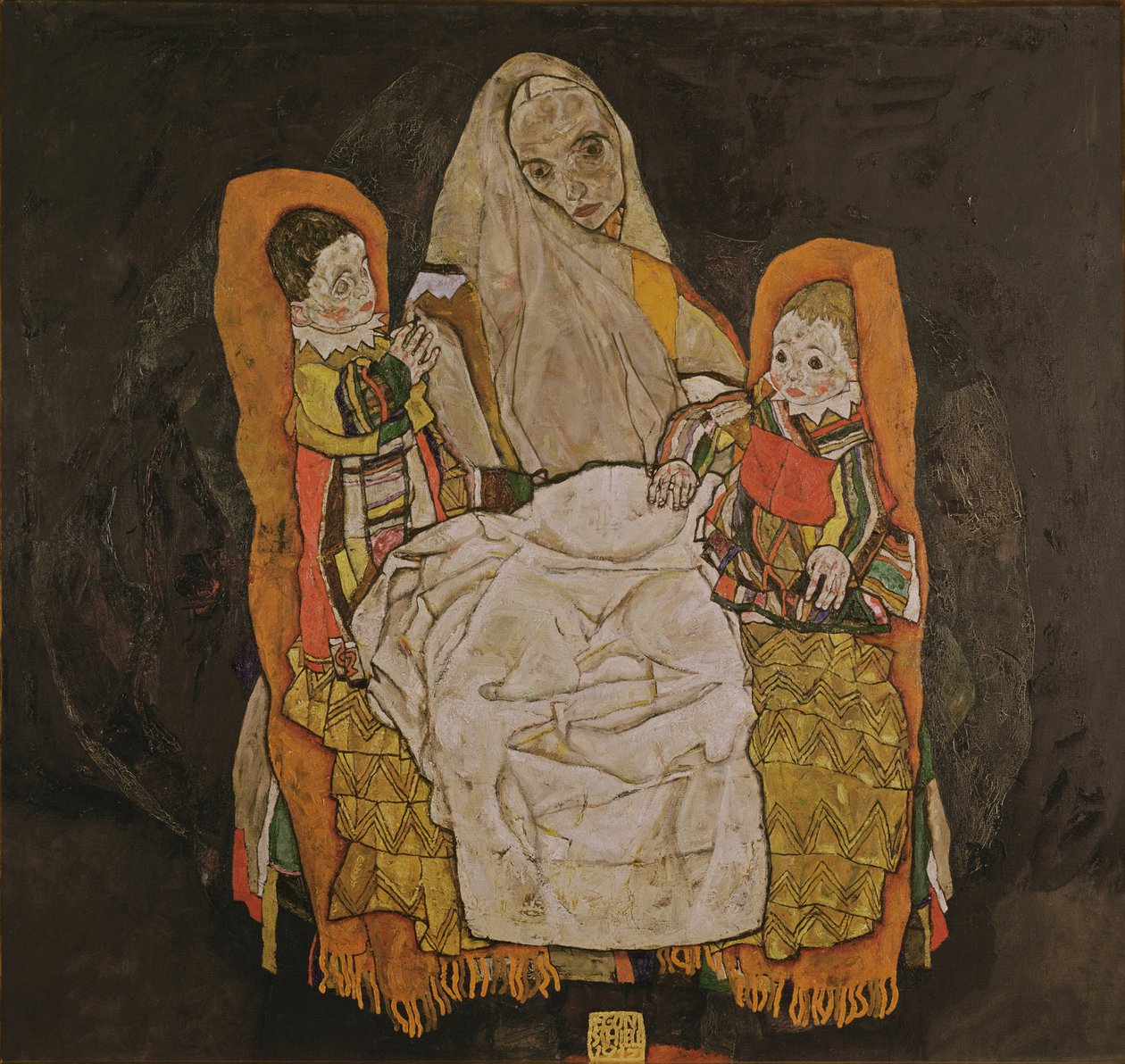 أم مع طفلين ، 1915-1917 بواسطة ايغون شييل