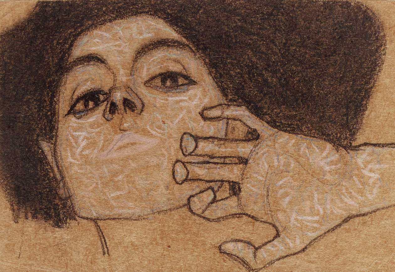 رأس امرأة ، 1907-8 بواسطة ايغون شييل