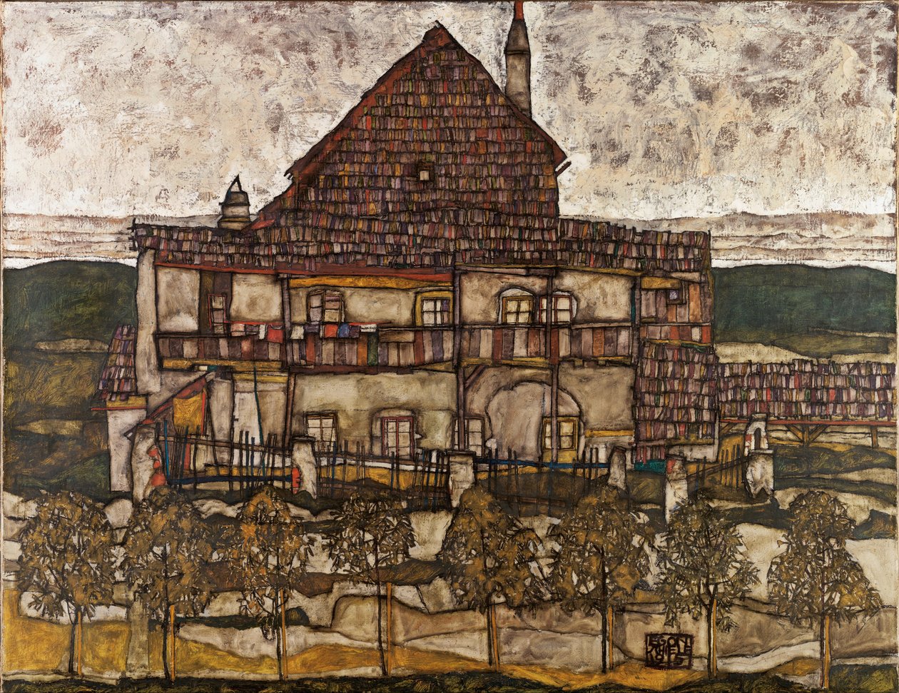 منزل مع سقف Shingle البيت القديم الثاني ، 1911 بواسطة ايغون شييل