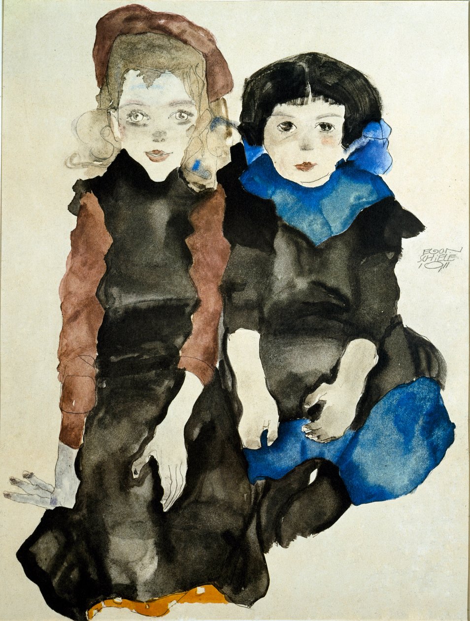 صغار في السن. رسم إيغون شييل (1890-1918) بواسطة ايغون شييل
